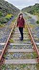 Railroad tracks by Shark Fin Cove